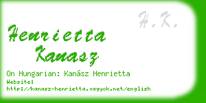 henrietta kanasz business card